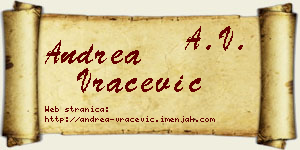 Andrea Vračević vizit kartica